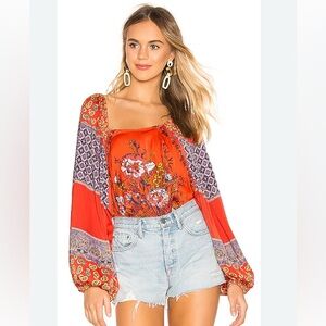 Free People Floral Blouse